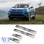 Decorative Interior Door Sills suitable for Toyota Rav4 16-18 / Toyota C-HR 2016+ Hybrid Chrome 4 Pcs-image-6305416