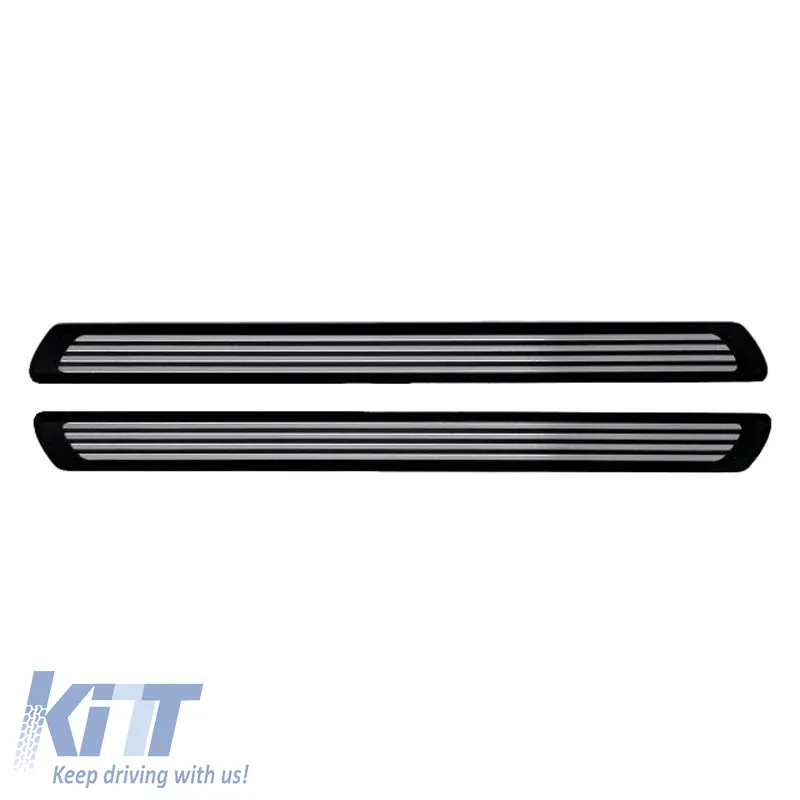 Decorative Interior Door Sills Universal "Lines" Silver 54cm x 4cm 2 pc