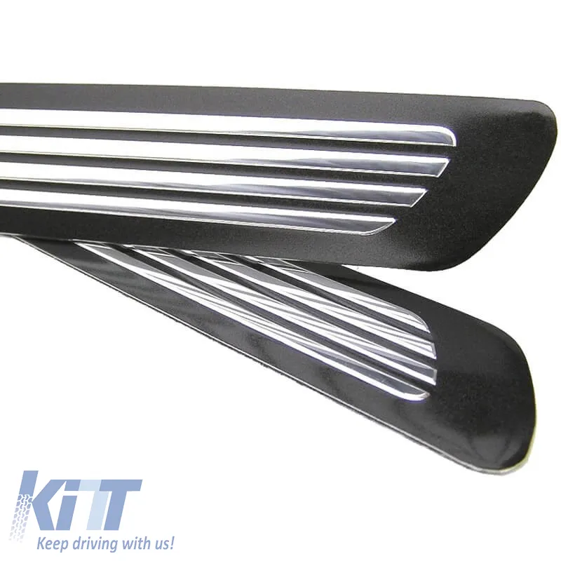 Decorative Interior Door Sills Universal "Lines" Silver 54cm x 4cm 2 pc