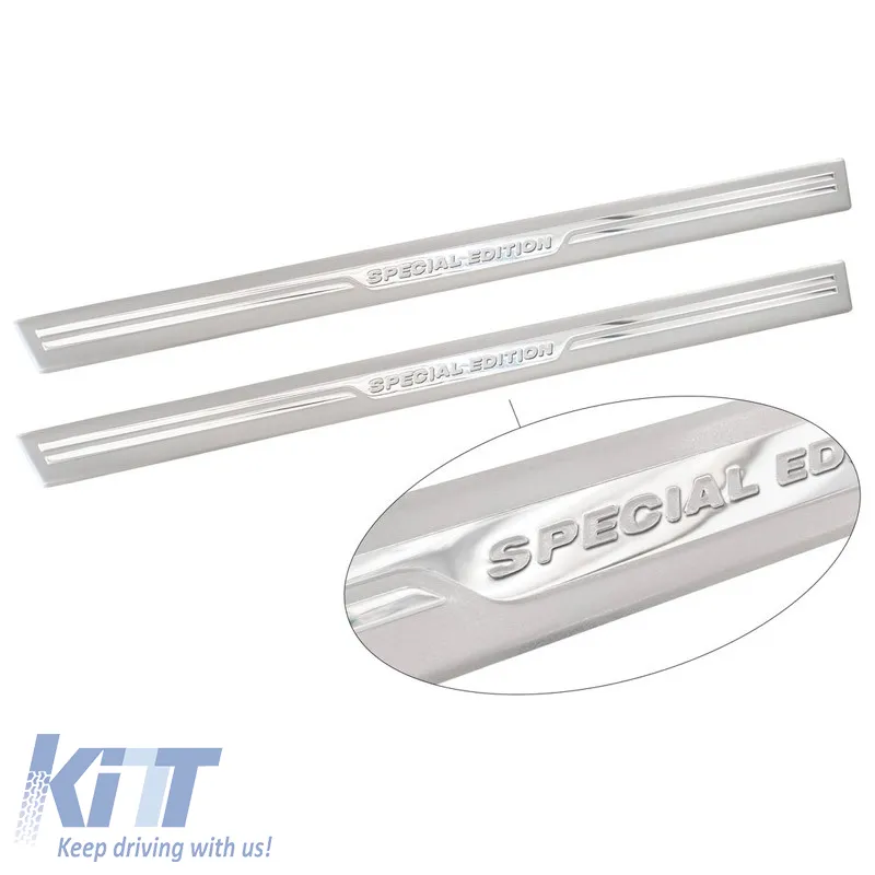 Decorative Interior Door Sills Universal Special Edition Silver/Chrome 54cm x 3cm 2 pc