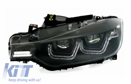 DECTANE LED első lámpák BMW F30/F31 12+ 3er Double U 3D Xenon Look fekete-image-65847