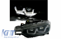 DECTANE LED első lámpák BMW F30/F31 12+ 3er Double U 3D Xenon Look fekete-image-65849