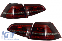 DECTANE LED TAILLIGHTS suitable for VW GOLF VII GTI-LOOK RED SMOKE-image-5994549