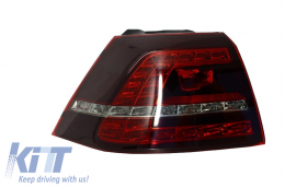 DECTANE LED TAILLIGHTS suitable for VW GOLF VII GTI-LOOK RED SMOKE-image-5994552