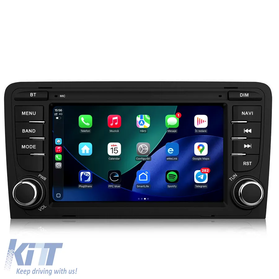 Dedicated Navigation suitable for Audi A3 8P1 (2003 - 2013), QuadCore, 7 Inch, 4Gb Ram, 64Gb Storage, Android Auto, Carplay