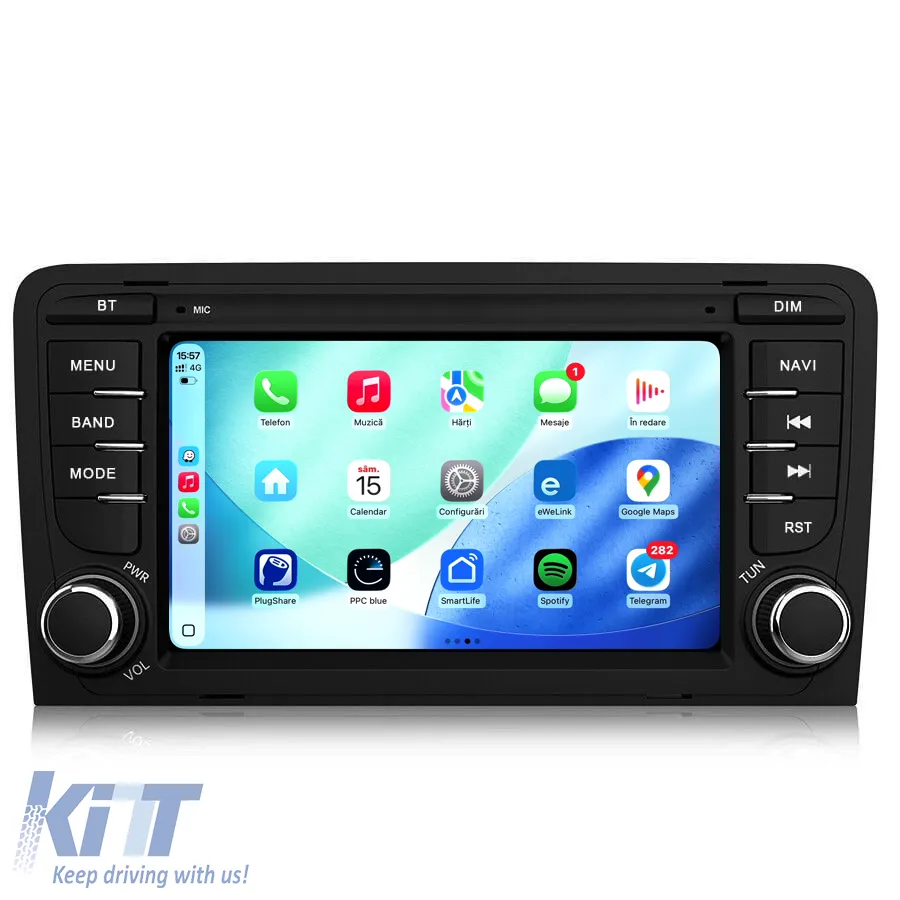 Dedicated Navigation suitable for Audi A3 8P1 (2003 - 2013), QuadCore, 7 Inch, 4Gb Ram, 64Gb Storage, Android Auto, Carplay