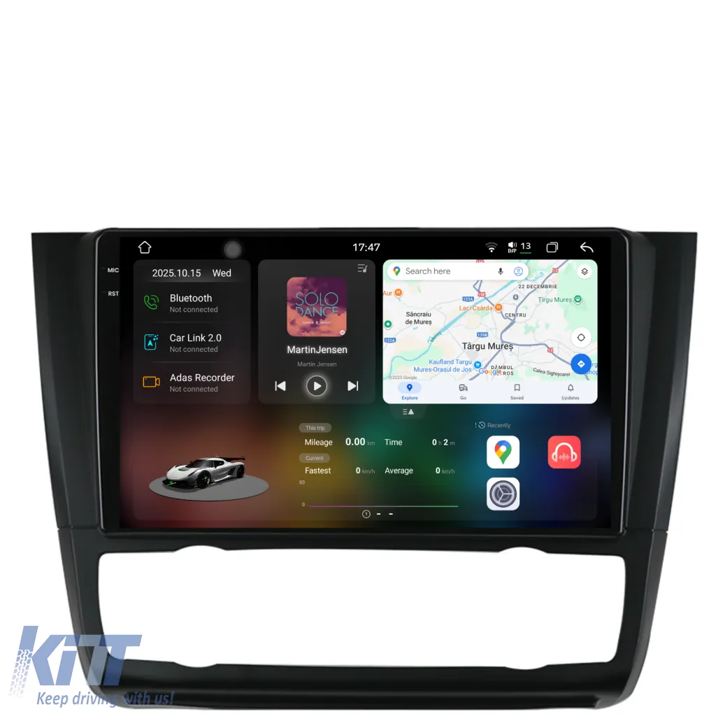 Dedicated Navigation suitable for BMW Series 1 E82 E88 E81 E87 (2004-2011), 2K, 12GB RAM, 256GB Storage, Carplay