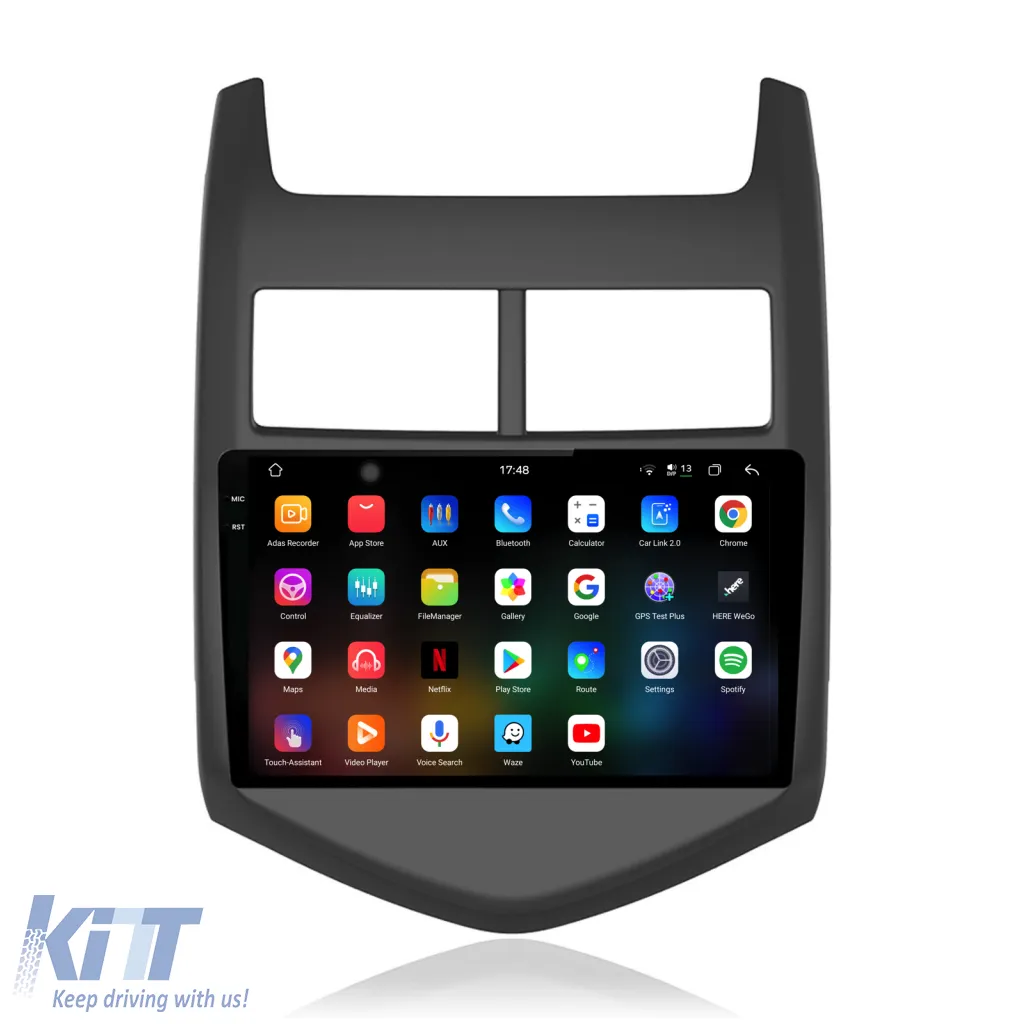 Dedicated Navigation suitable for Chevrolet Aveo (2012 - 2014), 2K, 12Gb RAM, 256Gb Storage, Android Auto, Carplay