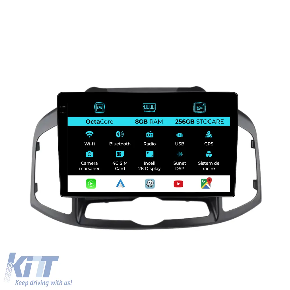 Dedicated Navigation suitable for Chevrolet Captiva (2006 - 2011), 2K, 8Gb RAM, 256Gb Storage, Android Auto, Carplay