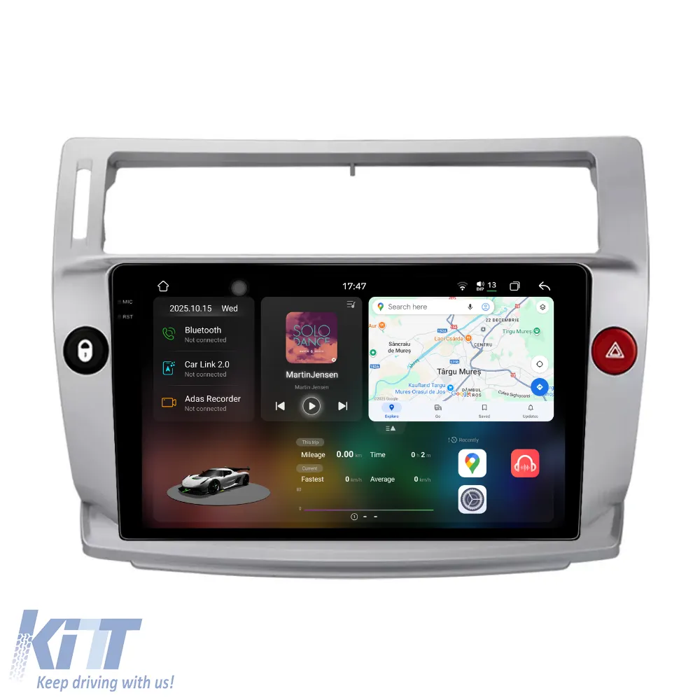 Dedicated Navigation suitable for Citroen C4 (2004 - 2012), 2K, 12Gb RAM, 256Gb Storage, Android Auto, Carplay