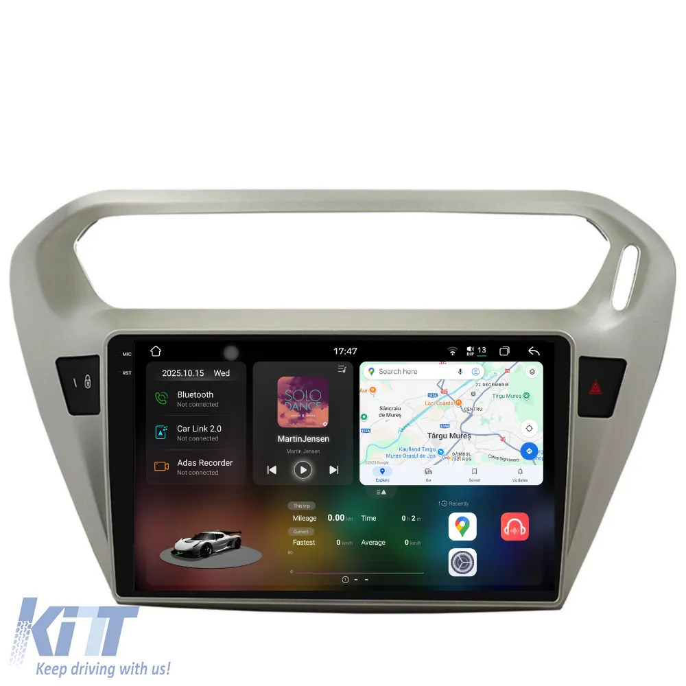 Dedicated Navigation suitable for Citroen C-Elysee (2013 - 2018), 2K, 12Gb RAM, 256Gb Storage, Android Auto, Carplay