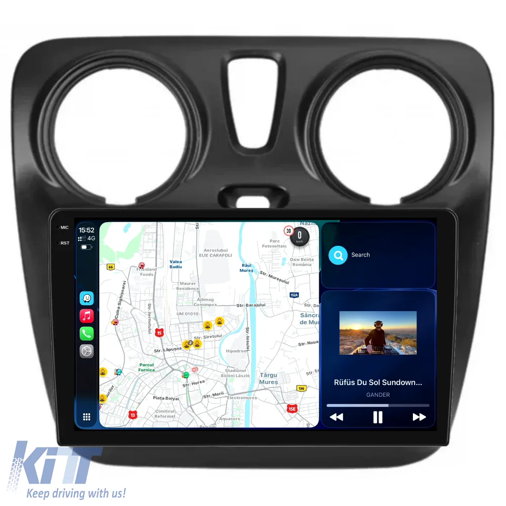 Dedicated Navigation suitable for Dacia Dokker (2010 - 2020), 2K, 4Gb RAM, 64Gb Storage, Android Auto, Carplay