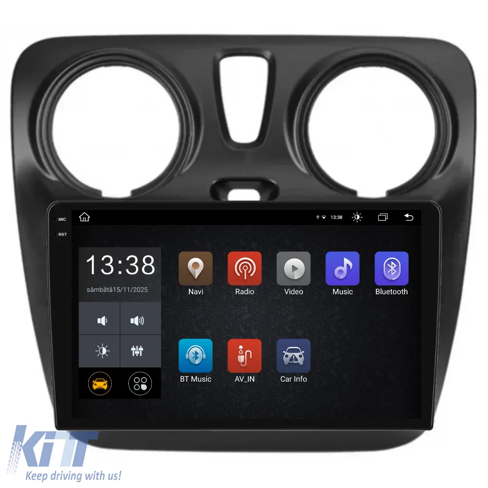 Dedicated Navigation suitable for Dacia Dokker (2010 - 2020), 2K, 8Gb RAM, 256Gb Storage, Android Auto, Carplay