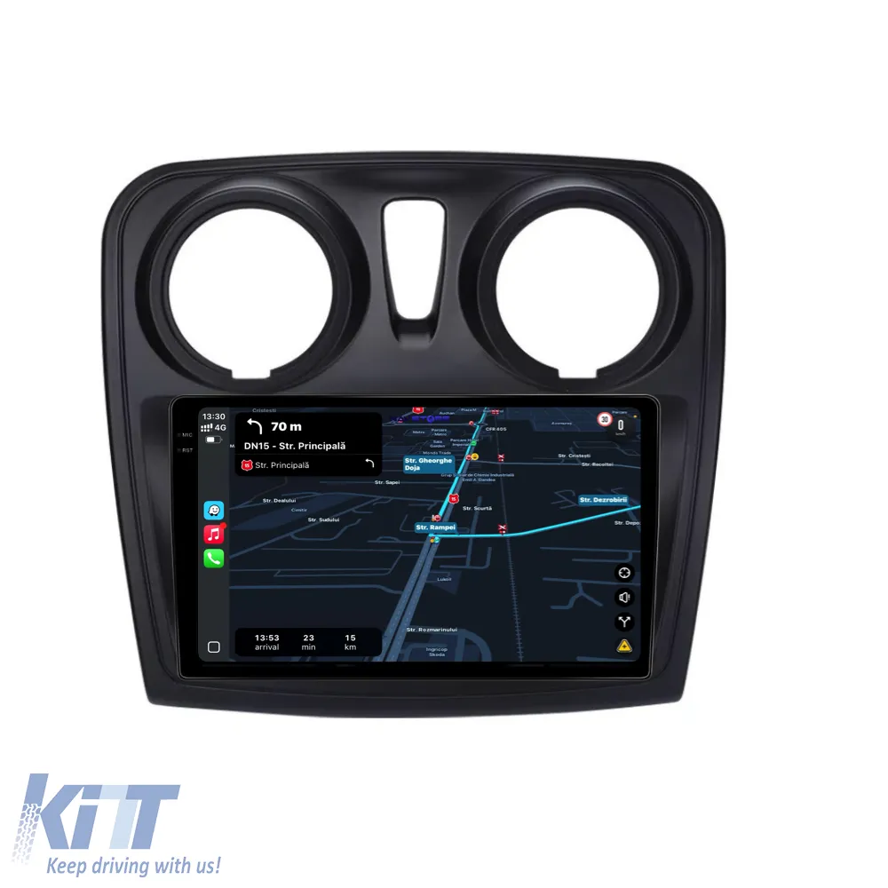 Dedicated Navigation suitable for Dacia Sandero (2010 - 2020), 2K, 4Gb RAM, 64Gb Storage, Android Auto, Carplay