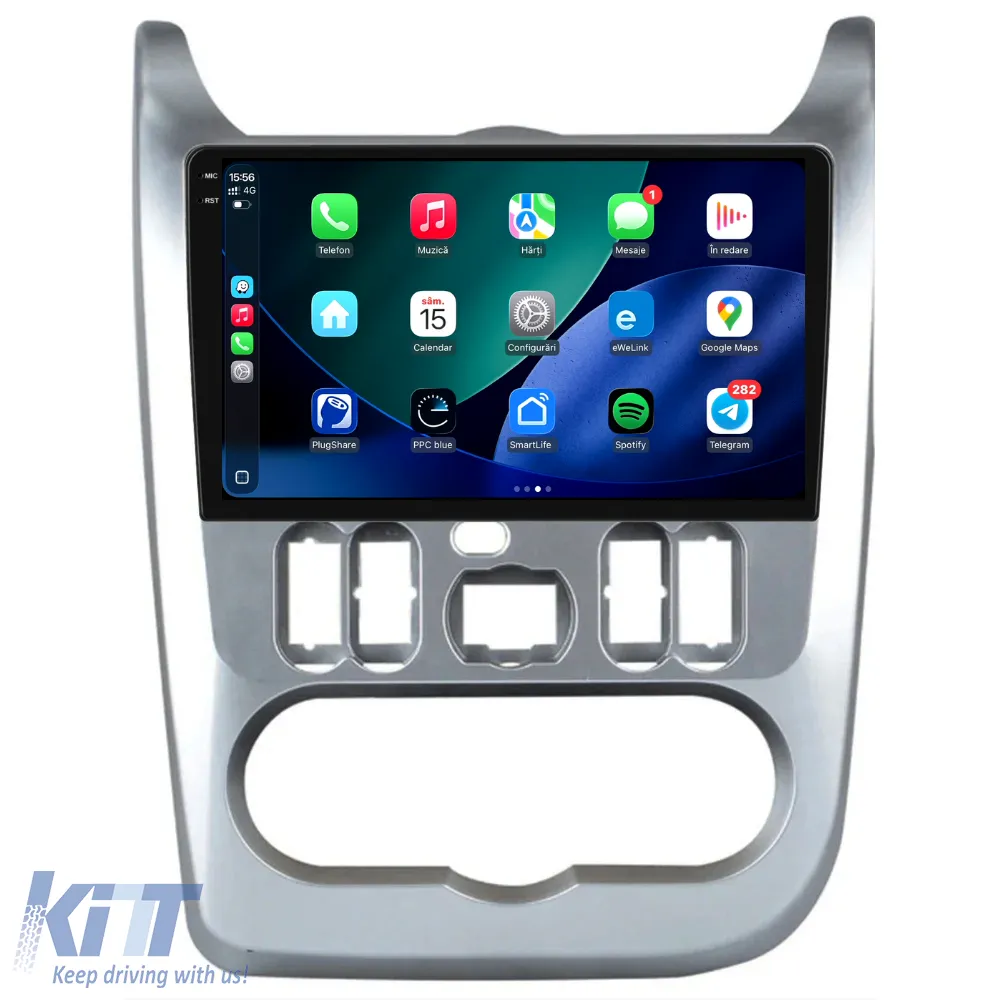 Dedicated Navigation suitable for Dacia Sandero (2010 - 2020), 2K, 4Gb RAM, 64Gb Storage, Android Auto, Carplay
