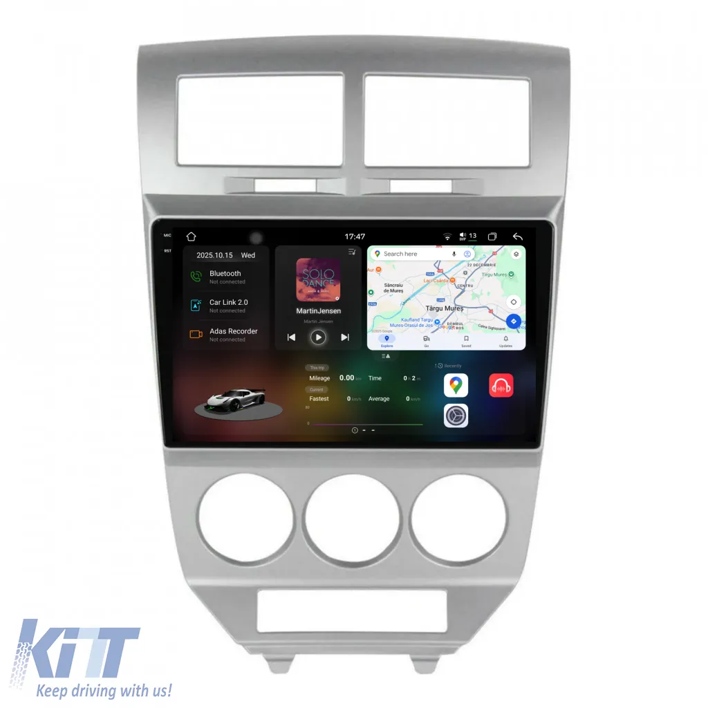 Dedicated Navigation suitable for Dodge Caliber (2006-2010), 2K, 12Gb RAM, 256Gb Storage, Android Auto, Carplay