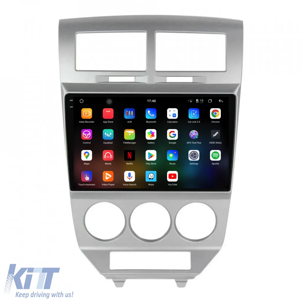 Dedicated Navigation suitable for Dodge Caliber (2006-2010), 2K, 12Gb RAM, 256Gb Storage, Android Auto, Carplay