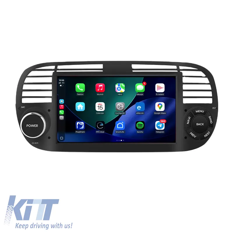 Dedicated Navigation suitable for Fiat 500 (2007 - 2015), 7 Inch, 4Gb RAM, 64Gb Storage, Android Auto, Carplay