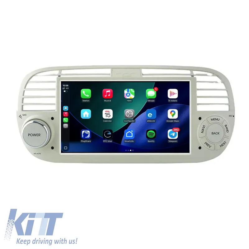 Dedicated Navigation suitable for Fiat 500 (2007 - 2015), 7 Inch, 4Gb Ram, 64Gb Storage, Android Auto, Carplay