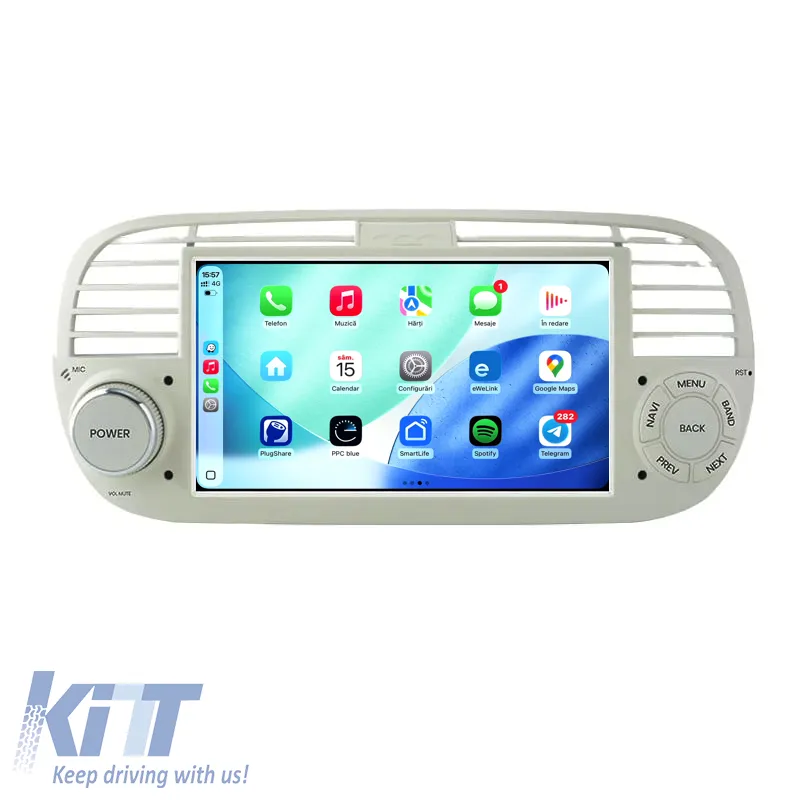 Dedicated Navigation suitable for Fiat 500 (2007 - 2015), 7 Inch, 4Gb Ram, 64Gb Storage, Android Auto, Carplay