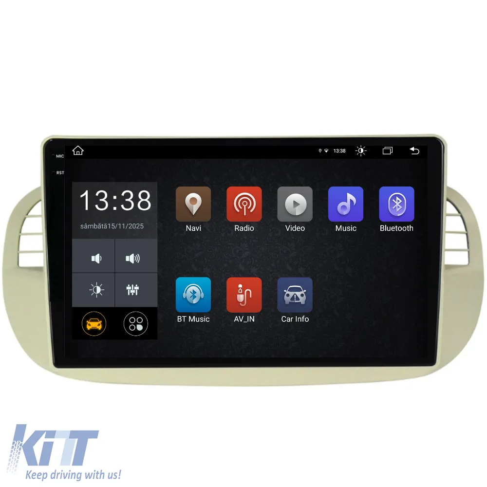 Dedicated Navigation suitable for Fiat 500 (2007 - 2015), 2K, 8Gb RAM, 256Gb Storage, Android Auto, Carplay