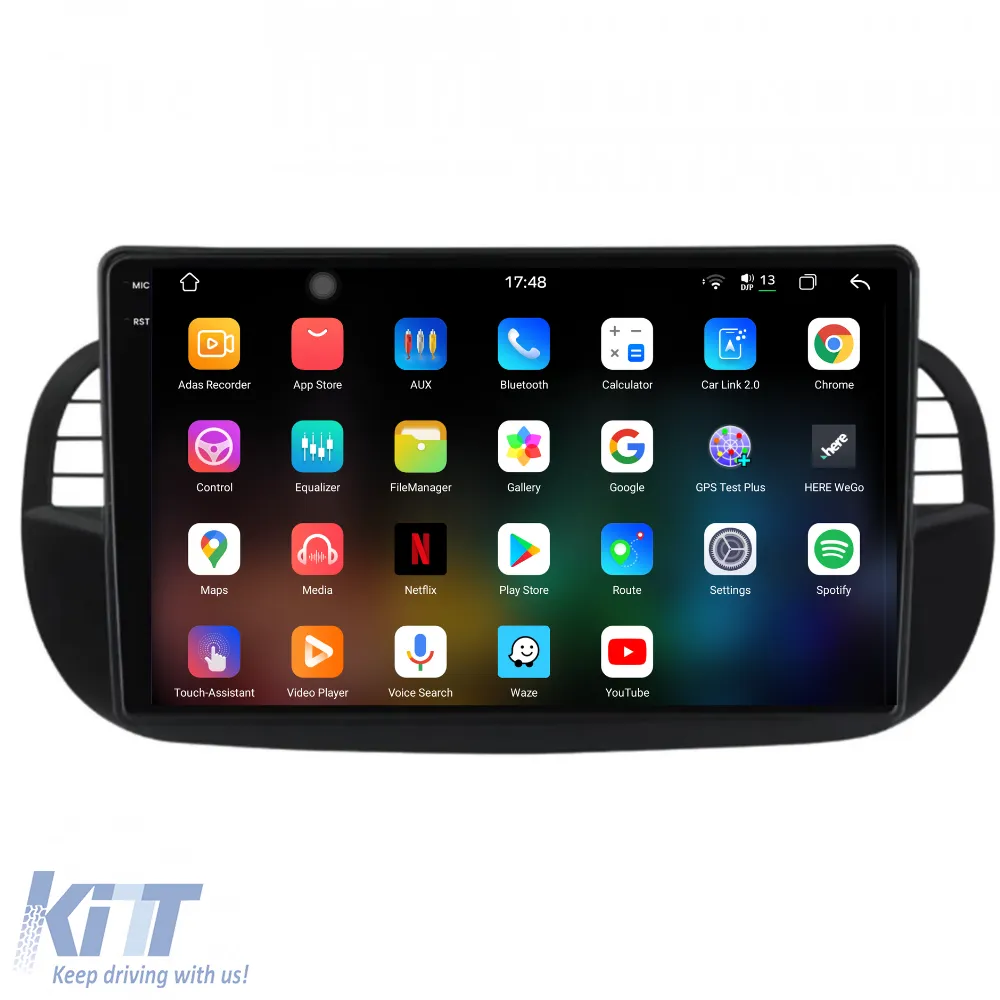 Dedicated Navigation suitable for Fiat 500 (2007 - 2015), 2K, 12Gb RAM, 256Gb Storage, Android Auto, Carplay