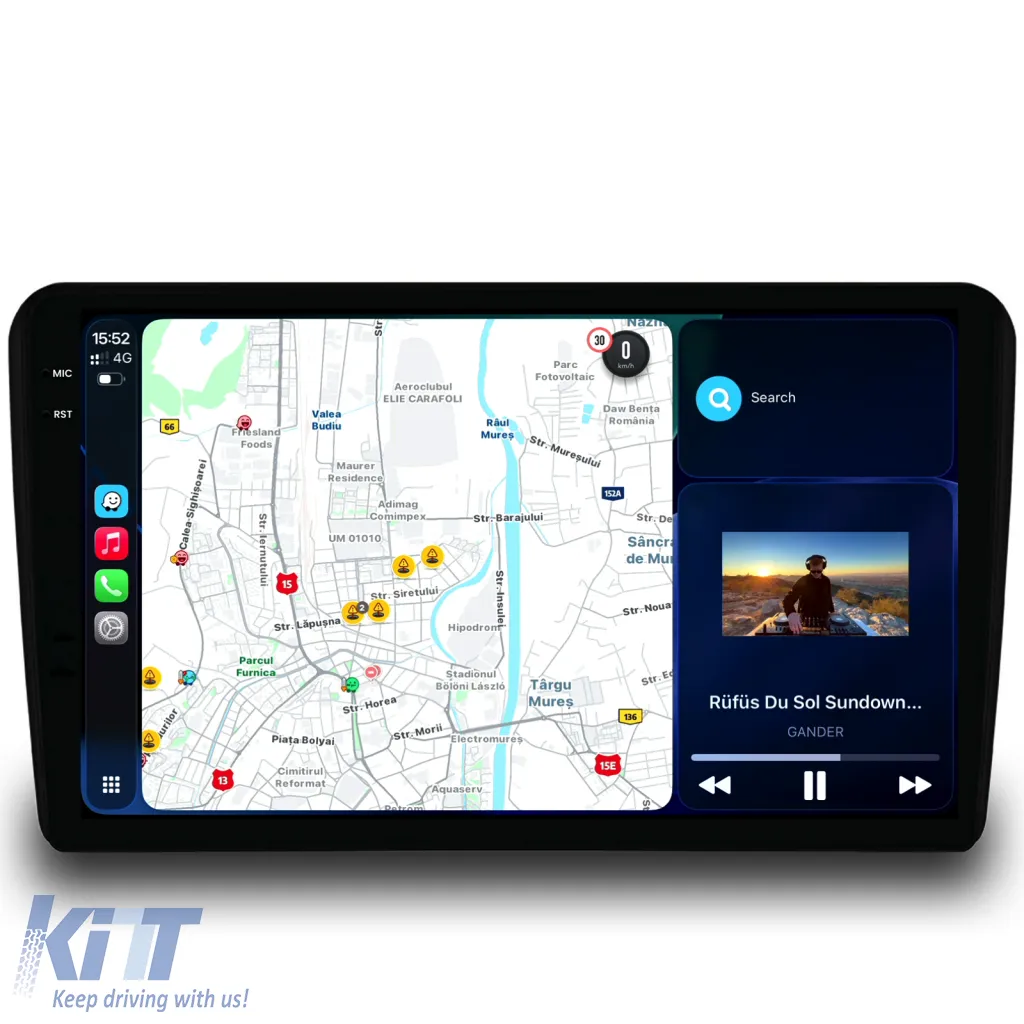 Dedicated Navigation suitable for Fiat 500 (2015-2020), 9 Inch, 2Gb RAM, 32Gb Storage, Android Auto, Carplay