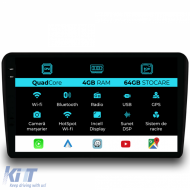 Dedicated Navigation suitable for Fiat 500 (2015-2020), QuadCore, 9 Inch, 4Gb Ram, 64Gb Storage, Android Auto, Carplay