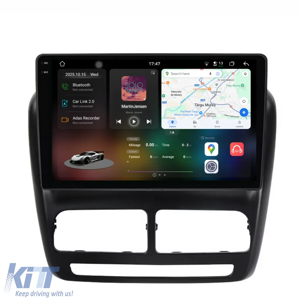 Dedicated Navigation suitable for Fiat Doblo (2010 - 2015), 2K, 12Gb RAM, 256Gb Storage, Android Auto, Carplay