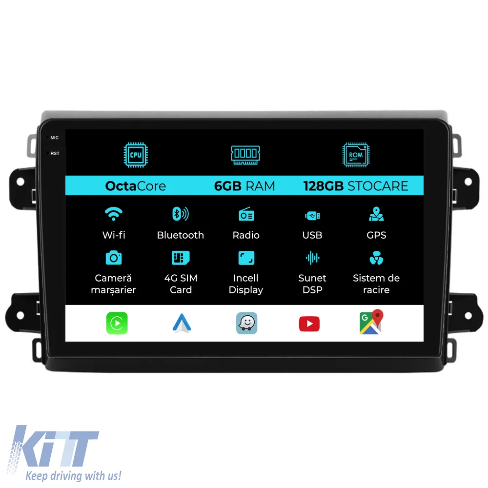 Dedicated Navigation suitable for Fiat Ducato (2006 - 2022), 9 Inch, 6Gb RAM, 128Gb Storage, Android Auto, Carplay
