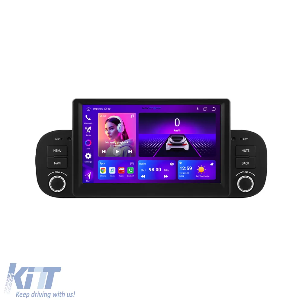 Dedicated Navigation suitable for Fiat Panda (2013 - 2020), 7 Inch, 4Gb Ram, 32Gb Storage, Android Auto, Carplay