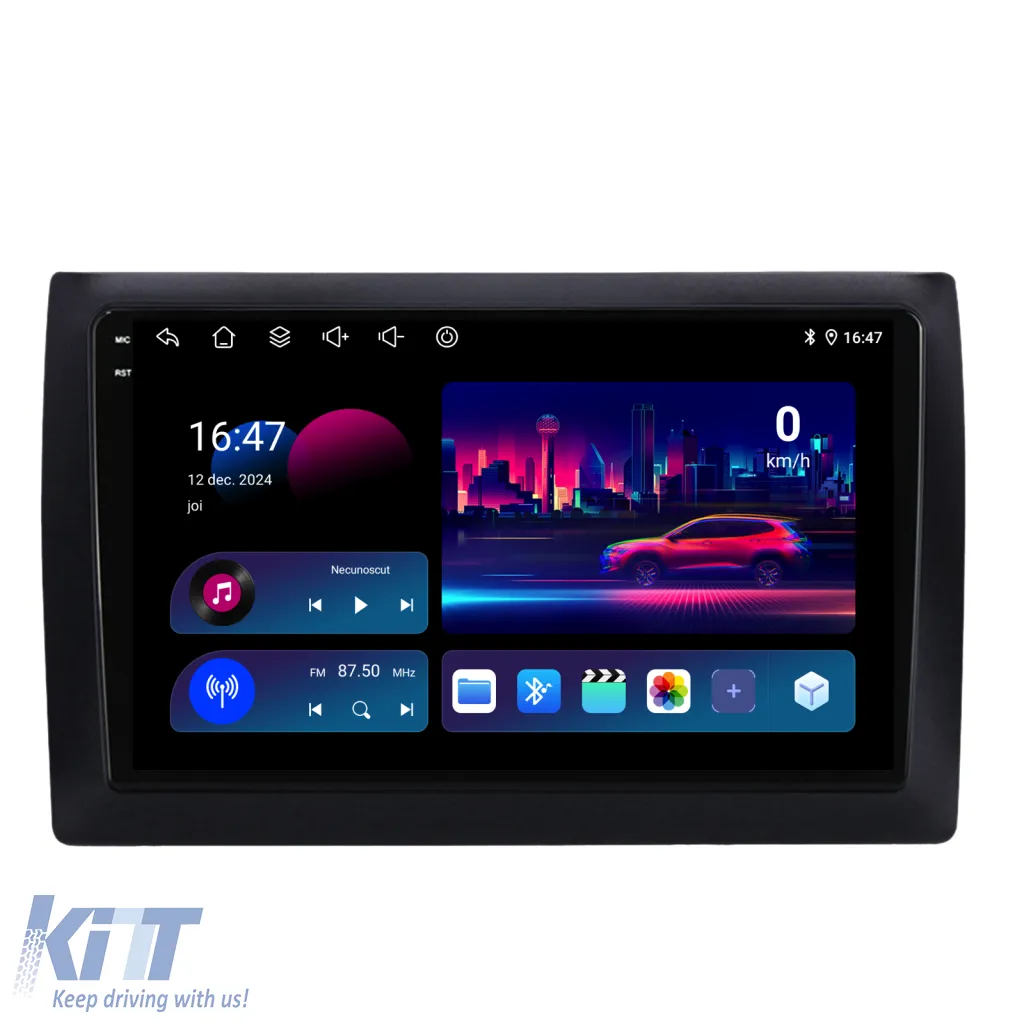 Dedicated Navigation suitable for Fiat Stilo (2001-2010), QuadCore, 9 Inch, 4Gb RAM, 64Gb Storage, Android Auto, Carplay