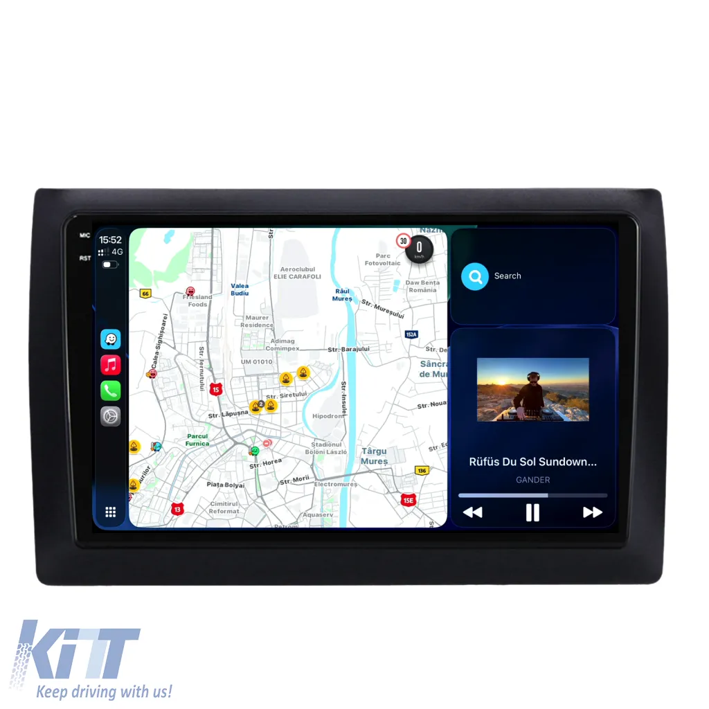 Dedicated Navigation suitable for Fiat Stilo (2001-2010), 2K, 12Gb RAM, 256Gb Storage, Android Auto, Carplay