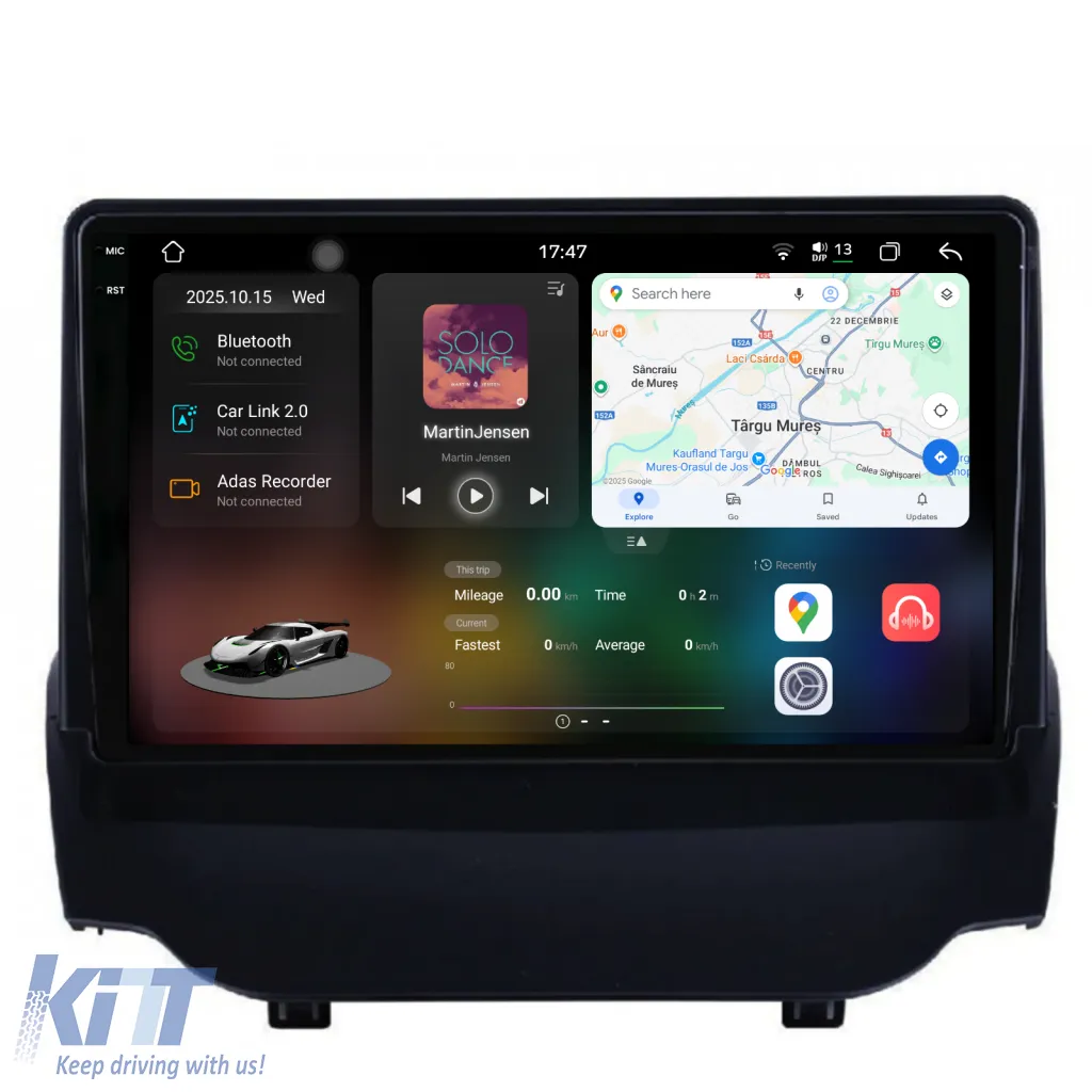 Dedicated Navigation suitable for Ford Ecosport (2013 - 2016), 2K, 12Gb RAM, 256Gb Storage, Android Auto, Carplay