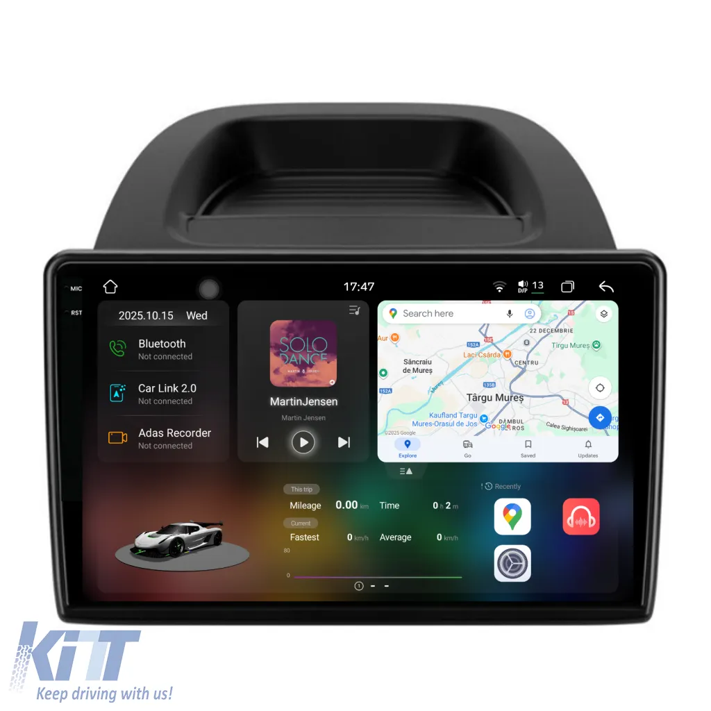 Dedicated Navigation suitable for Ford Ecosport (2017 - 2025), 2K, 12Gb RAM, 256Gb Storage, Android Auto, Carplay