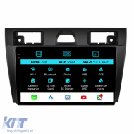Dedicated Navigation suitable for Ford Fiesta (2004 - 2009), 2K, 4Gb RAM, 64Gb Storage, Android Auto, Carplay