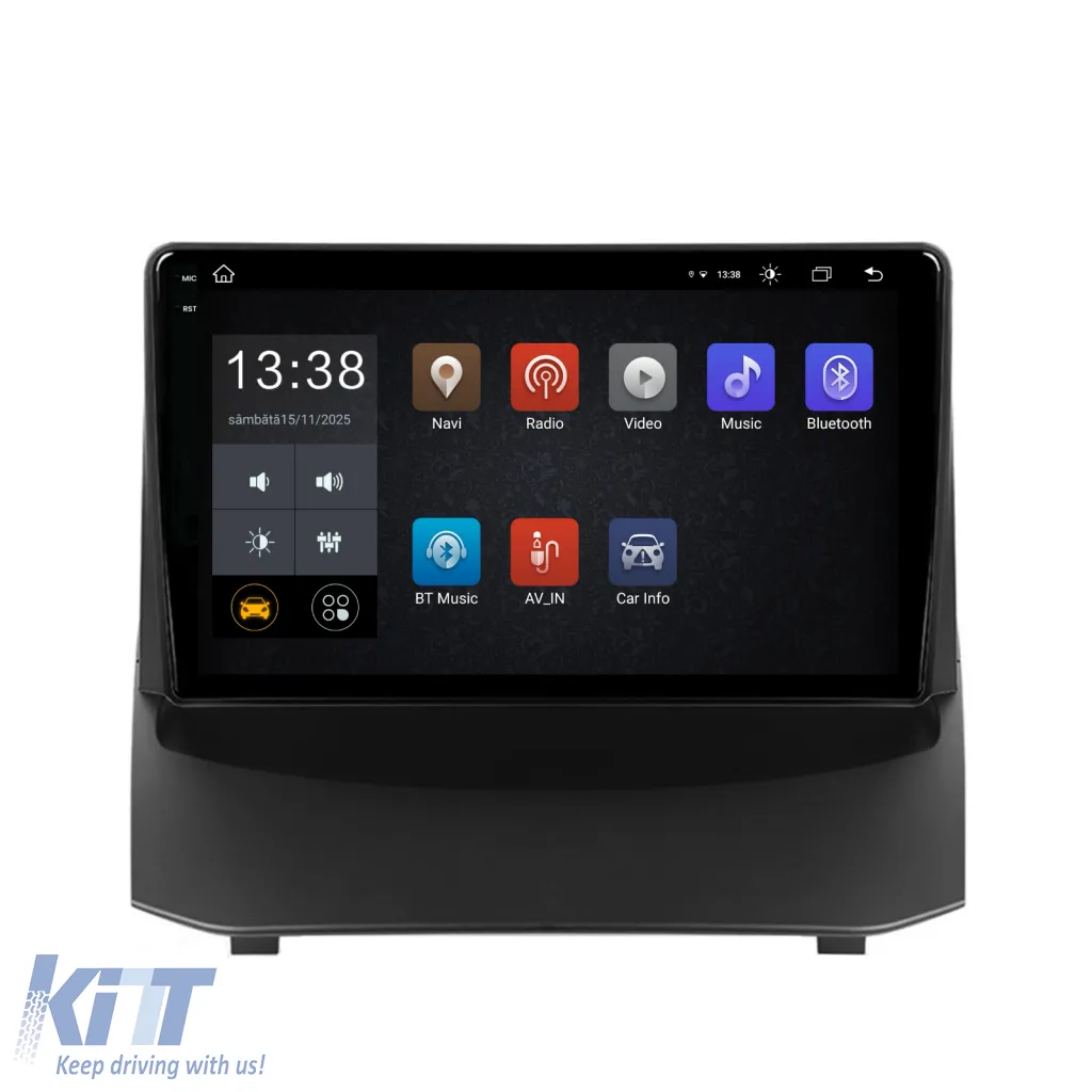 Dedicated Navigation suitable for Ford Fiesta (2009 - 2017), 2K, 8Gb RAM, 256Gb Storage, Android Auto, Carplay