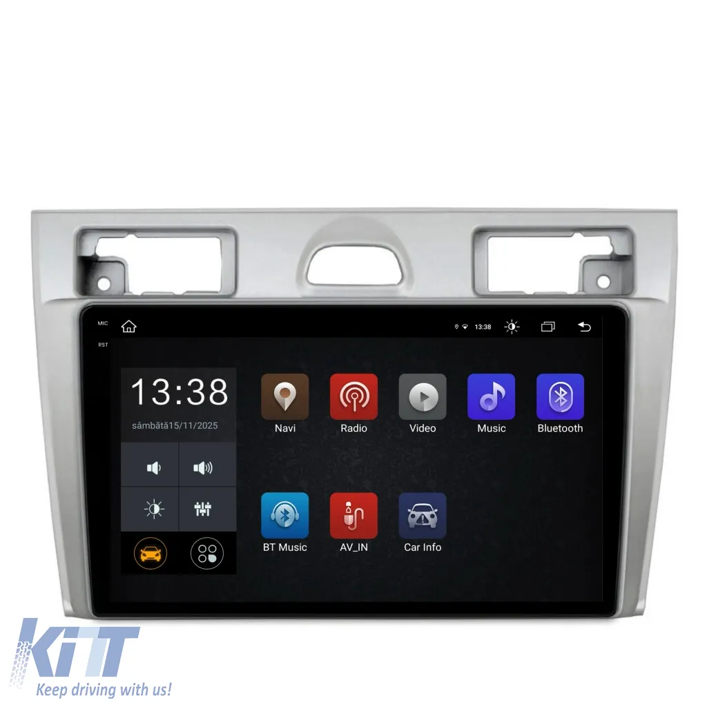 Dedicated Navigation suitable for Ford Fiesta (2004 - 2009), 2K, 4Gb RAM, 64Gb Storage, Android Auto, Carplay