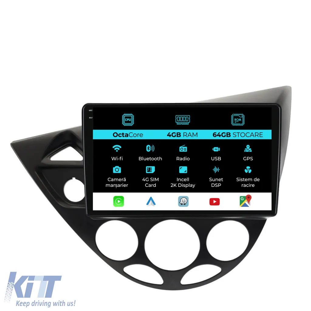Dedicated Navigation suitable for Ford Focus MK1 (1998 - 2004), 2K, 4Gb RAM, 64Gb Storage, Android Auto, Carplay