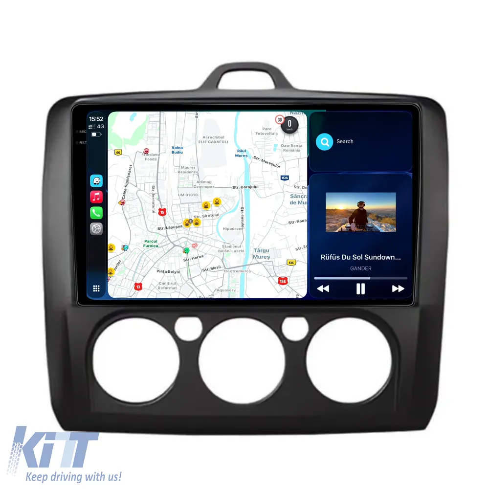 Dedicated Navigation suitable for Ford Focus (2004 - 2012), 2K, 12GB RAM, 256GB Storage, Android Auto, Carplay