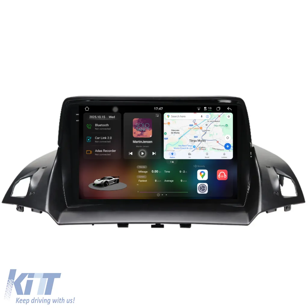Dedicated Navigation suitable for Ford Kuga (2013 - 2017), 2K, 12Gb RAM, 256Gb Storage, Android Auto, Carplay