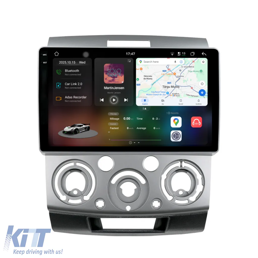 Dedicated Navigation suitable for Ford Ranger (2011 - 2015), 2K, 12GB RAM, 256GB Storage, Android Auto, Carplay