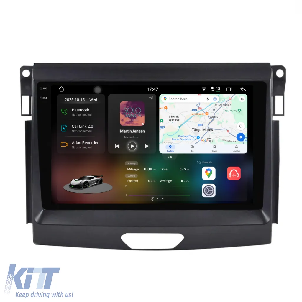 Dedicated Navigation suitable for Ford Ranger (2011 - 2015), 2K, 12Gb RAM, 256Gb Storage, Android Auto, Carplay