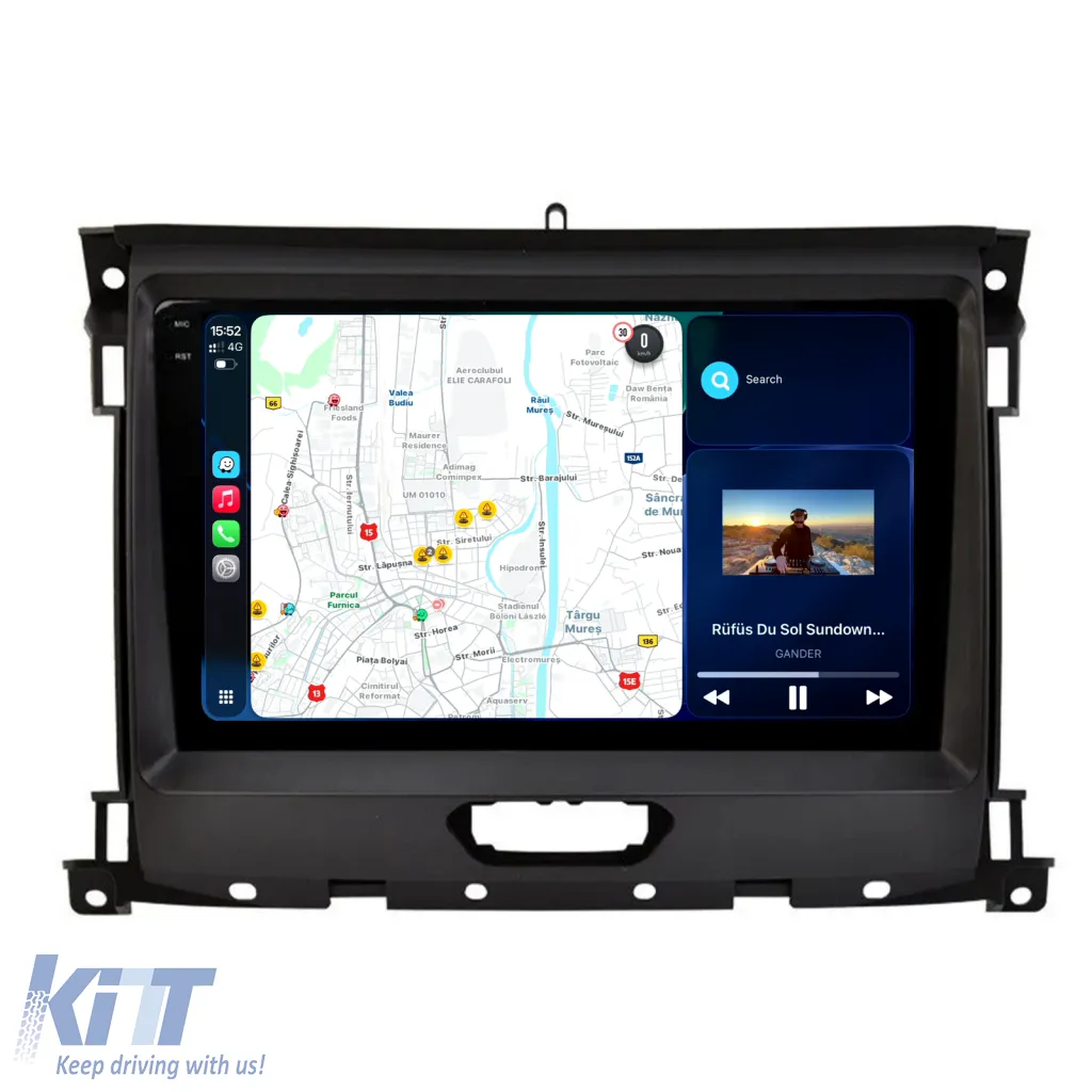 Dedicated Navigation suitable for Ford Ranger (2011 - 2015), 2K, 8Gb RAM, 256Gb Storage, Android Auto, Carplay