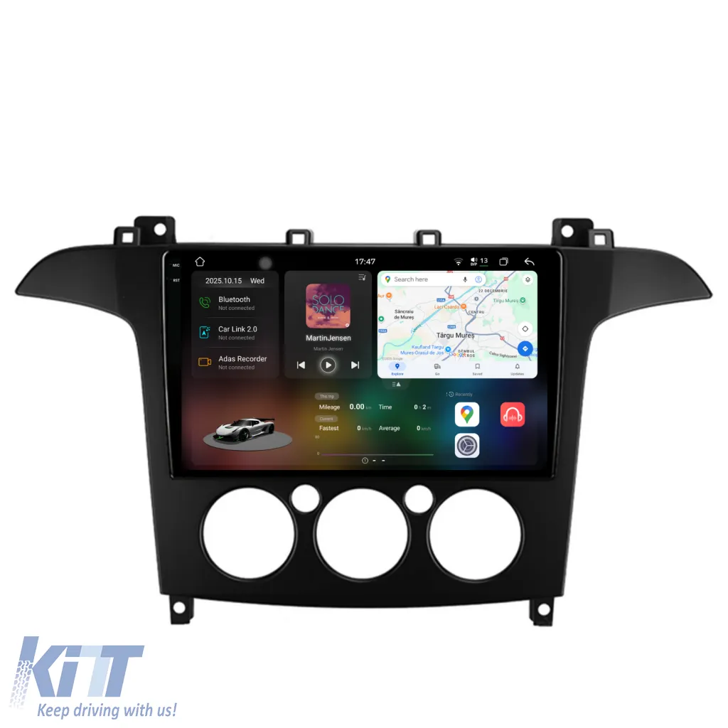 Dedicated Navigation suitable for Ford S-MAX (2006 - 2015), 2K, 12GB RAM, 256GB Storage, Android Auto, Carplay