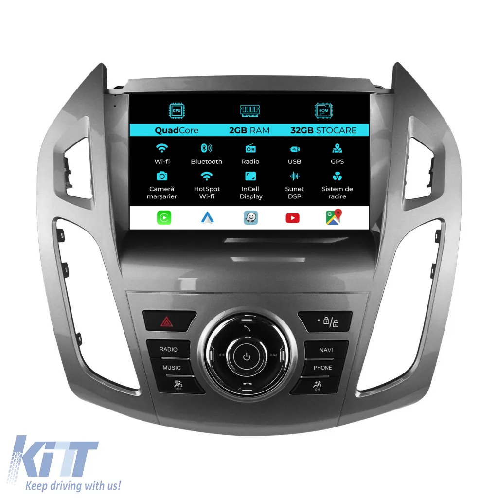 Dedicated Navigation suitable for Ford Tourneo Connect (2013 - 2022), 9 Inch, 2Gb RAM, 32Gb Storage, Android Auto, Carplay