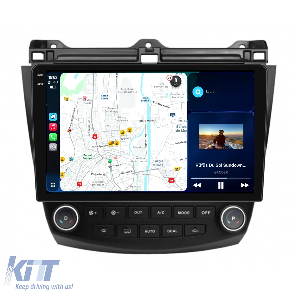 Dedicated Navigation suitable for Honda Accord VII (2003 - 2008), 2K, 12Gb RAM, 256Gb Storage, Android Auto, Carplay