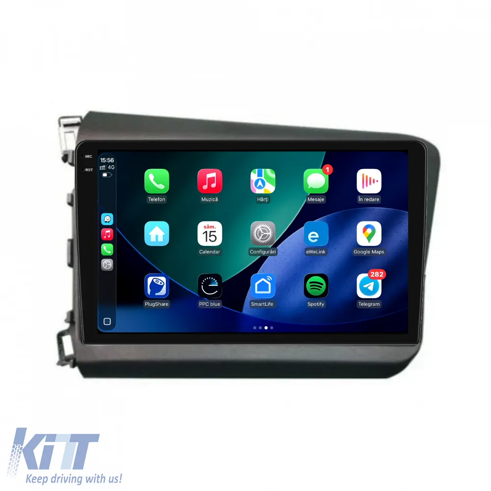 Dedicated Navigation suitable for Honda Civic IX Sedan (2011 - 2015), 2K, 4Gb RAM, 64Gb Storage, Android Auto, Carplay