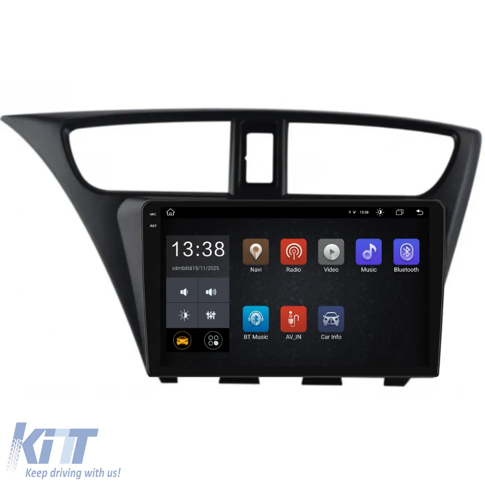 Dedicated Navigation suitable for Honda Civic IX Hatchback (2011 - 2017), 2K, 4Gb RAM, 64Gb Storage, Android Auto, Carplay