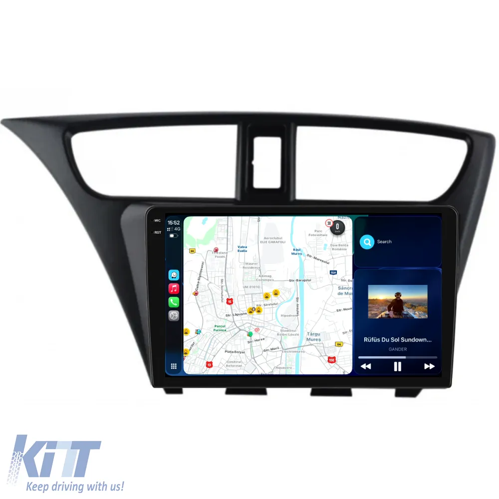 Dedicated Navigation suitable for Honda Civic IX Hatchback (2011 - 2017), 2K, 8Gb RAM, 256Gb Storage, Android Auto, Carplay
